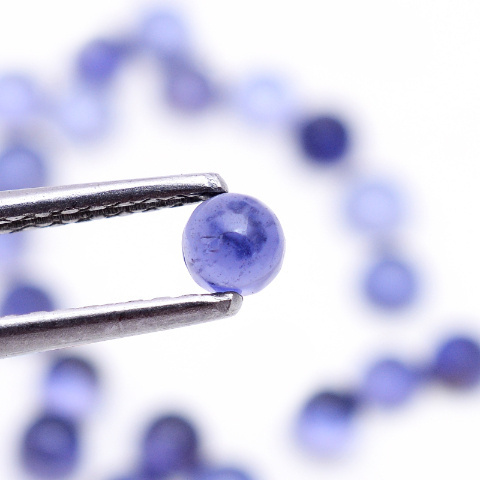 25 Pcs Natural Blue Iolite 3mm Round Cabochon 2.4mm Thick Gemstone 4.3 Cts lot Iroc sales High quality gemstone loose stone