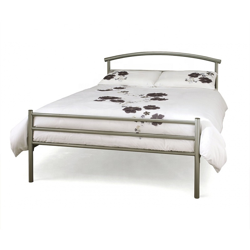 New simple design king single size metal iron material stainless steel bed frame