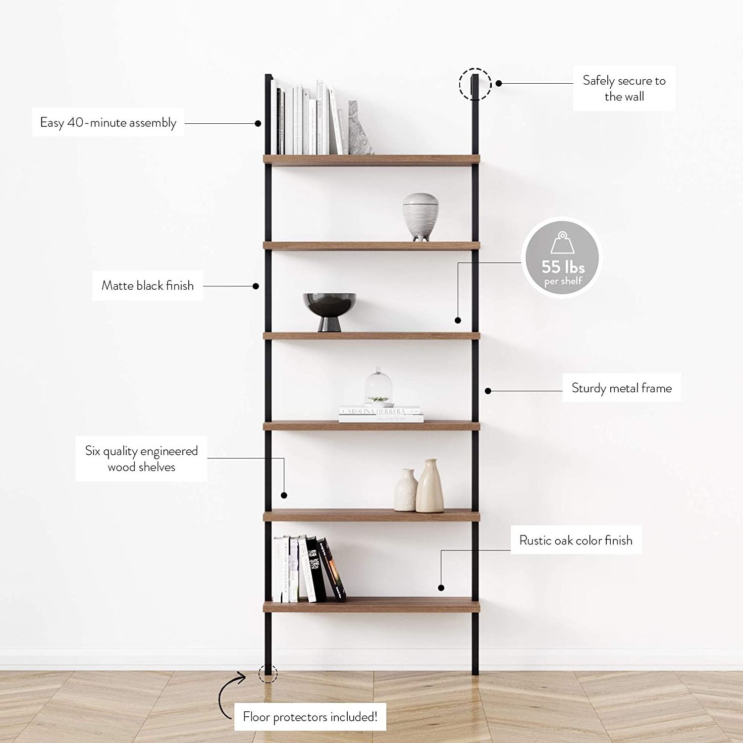 Industrial Style Black Multi-Functional Display Racks Book shelves for book Wooden Board Metal Bookshelf