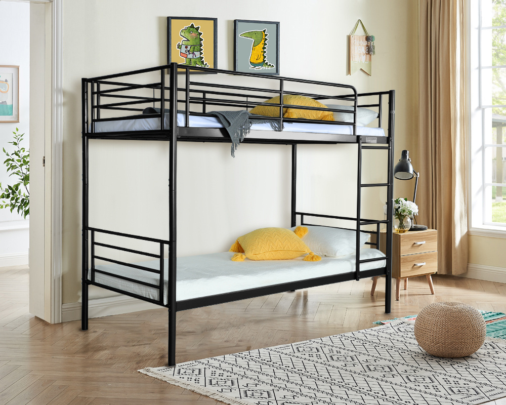 High Quality Solid Modern Student Dormitory Double Decker loft Metal Bunk Beds Double bed Frame for Hotels literas