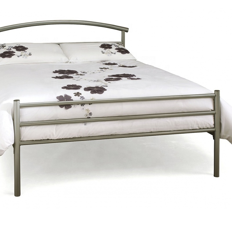 New simple design king single size metal iron material stainless steel bed frame