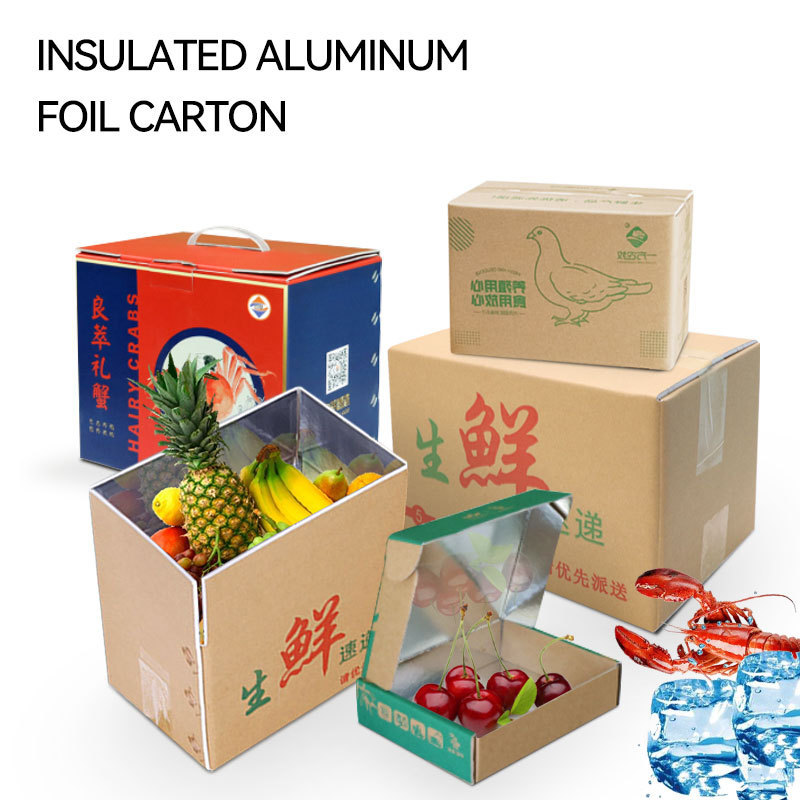 Customized food  shipping packaging box, carton, fruit and vegetables fresh-keeping aluminum foil carton