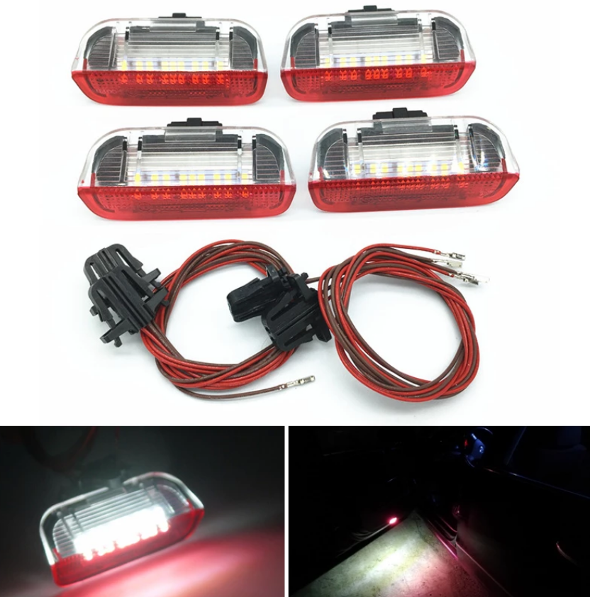 2pcs Car Door LED Light Welcome Lamps Led courtesy lights For VW PASSAT B6 B7 B8 CC Jetta Golf 5 6 MK6 7 MK7 EOS Tiguan