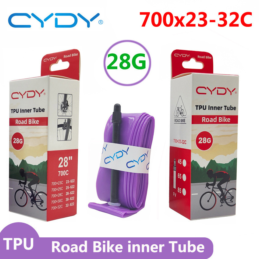 700C Bike Inner Tube 38g TPU Road Bicycle Tire 28'' 700 x 18 23 25 28 30 32C Valve Length French 60mm