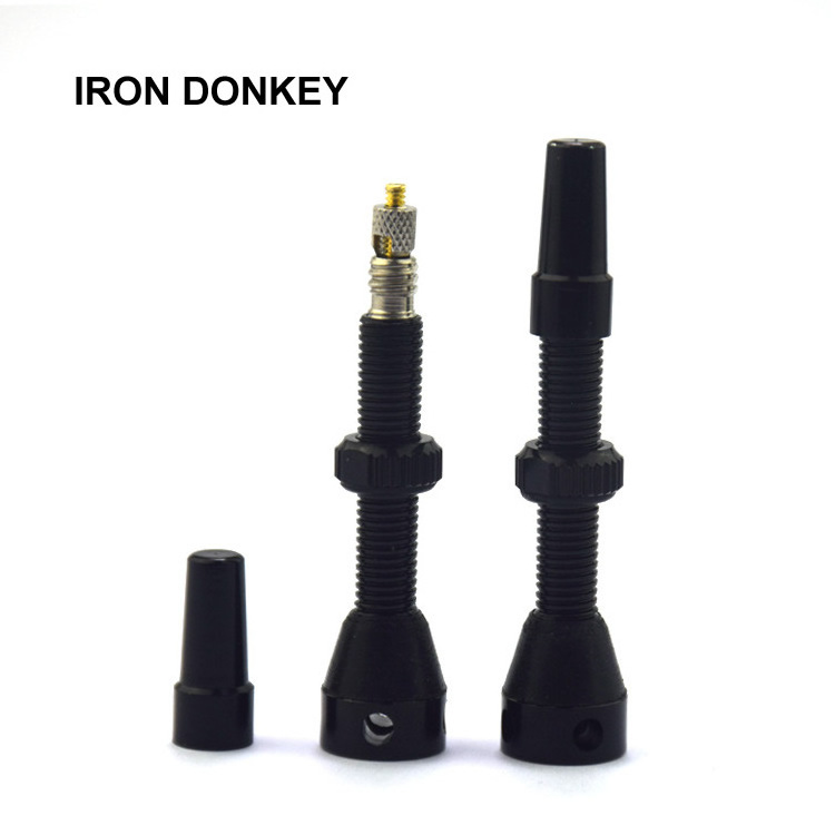 Iron donkey Bicycle Valve Stem Vacuum Nozzle Anti Tire Fluid Backflow CNC Lightweight Tire Method Nozzle Bicycle Air Valve