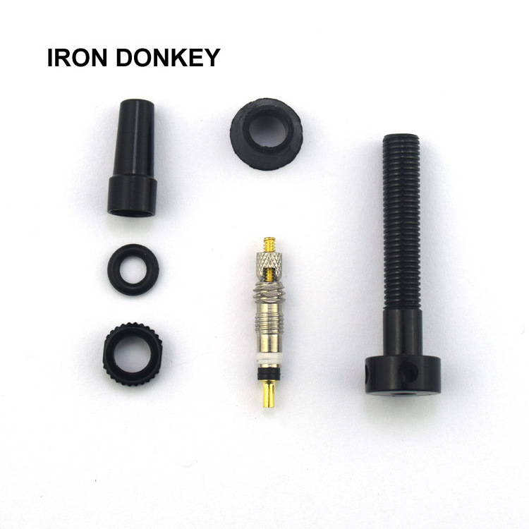 Iron donkey Bicycle Valve Stem Vacuum Nozzle Anti Tire Fluid Backflow CNC Lightweight Tire Method Nozzle Bicycle Air Valve