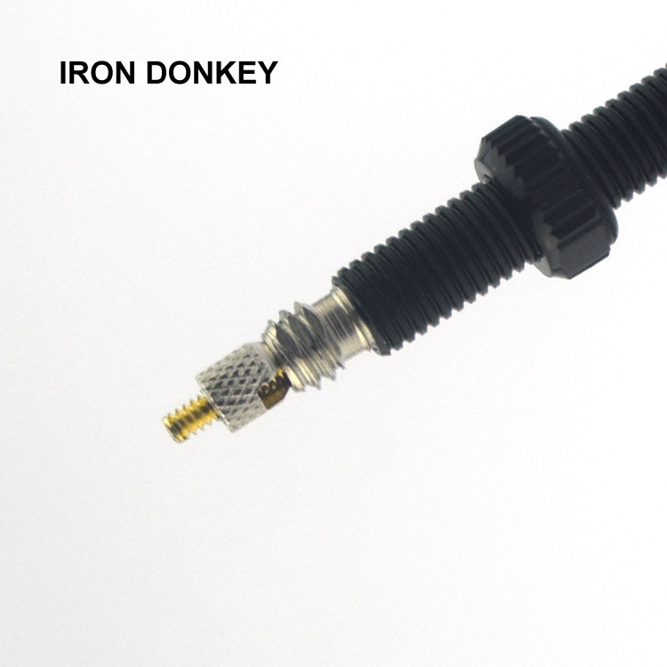 Iron donkey Bicycle Valve Stem Vacuum Nozzle Anti Tire Fluid Backflow CNC Lightweight Tire Method Nozzle Bicycle Air Valve