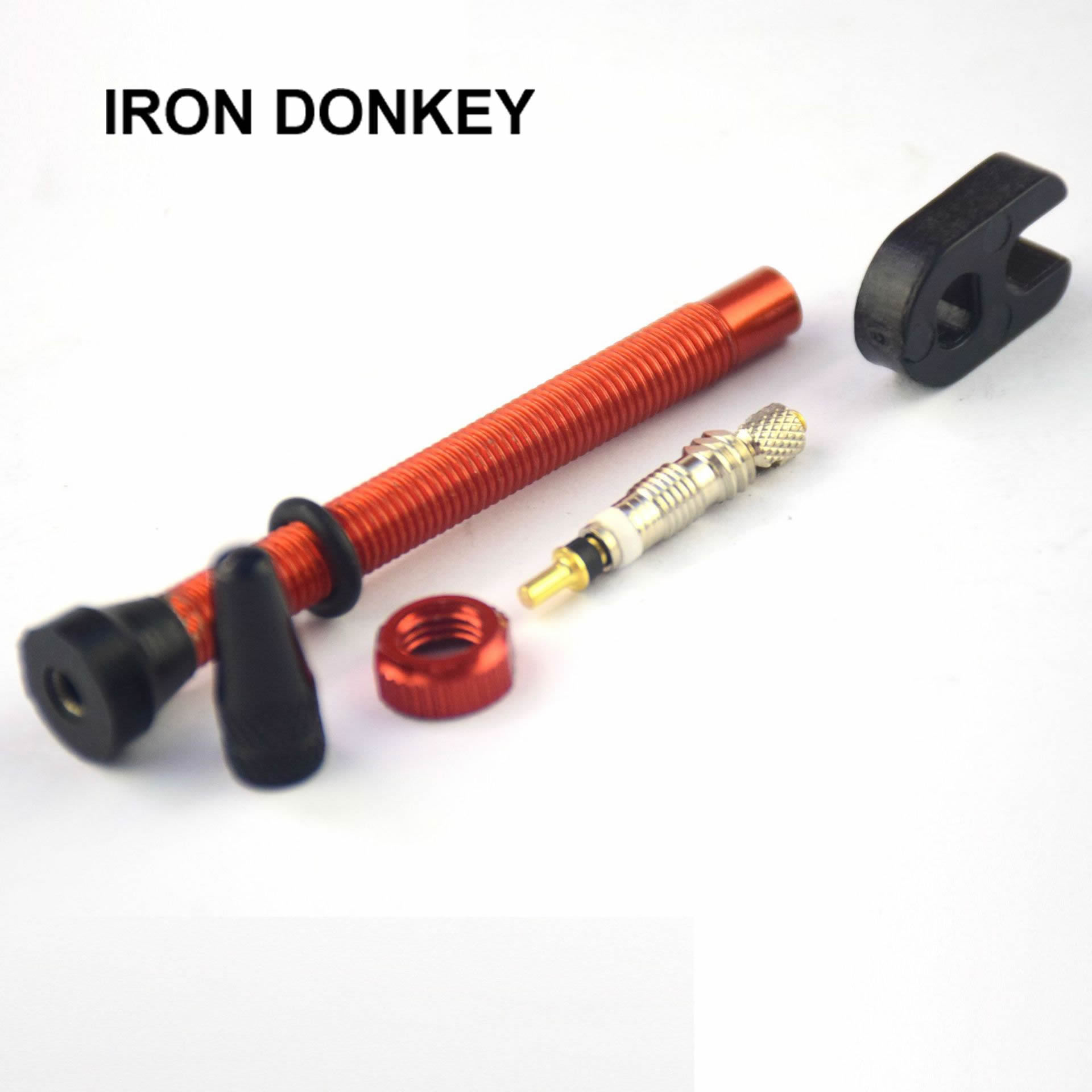 Iron donkey Bicycle Presta Tubeless Tire Valve Stem Alloy Road Bicycle Mtb Nipple Alloy Valve Cover