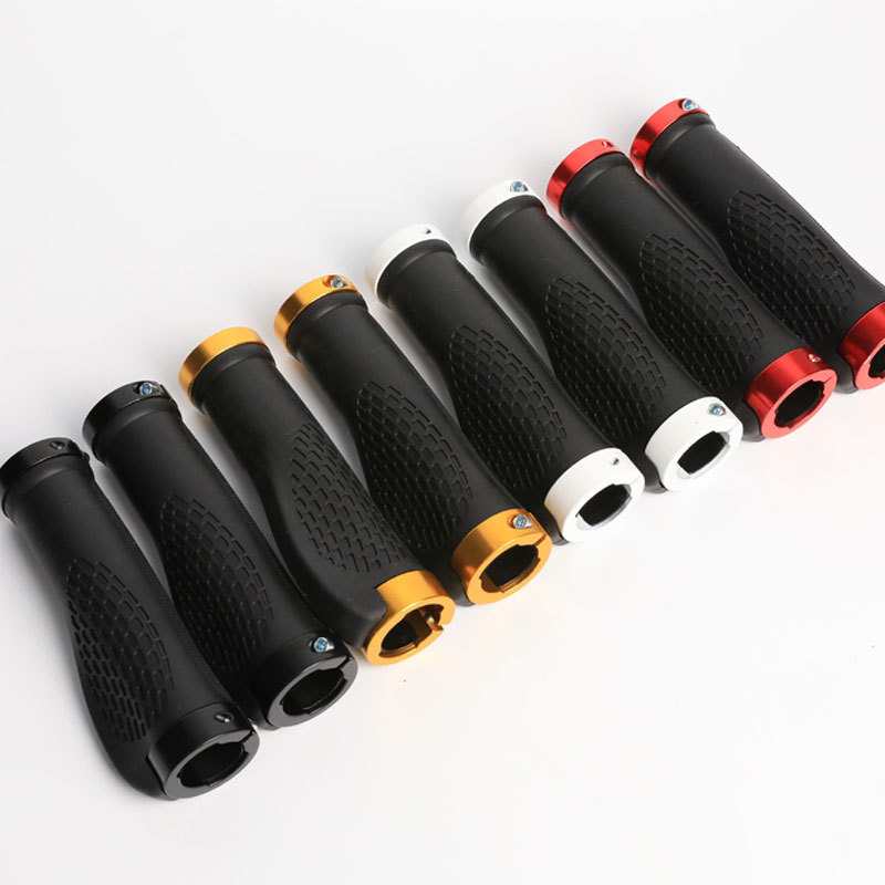 Smooth and soft rubber non-slip bicycle handlebar grip lock on the rod end mountain road handlebar glove handle