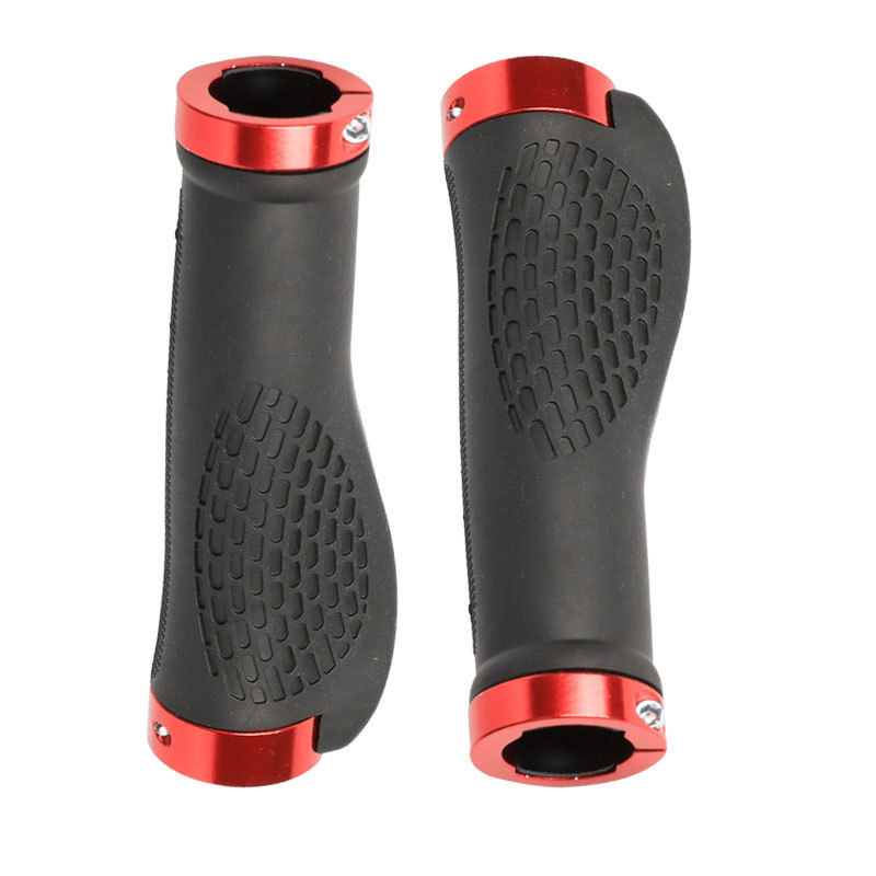 Smooth and soft rubber non-slip bicycle handlebar grip lock on the rod end mountain road handlebar glove handle