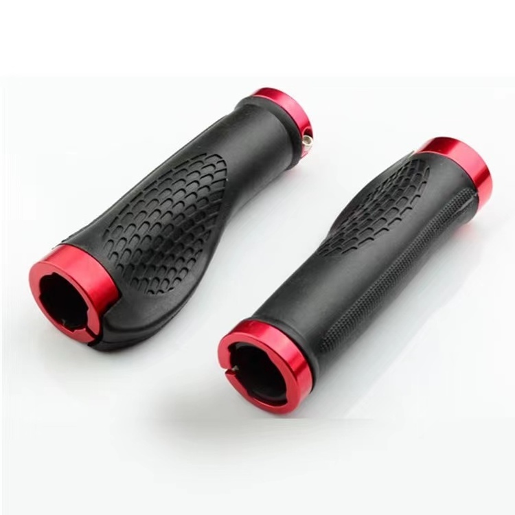 Smooth and soft rubber non-slip bicycle handlebar grip lock on the rod end mountain road handlebar glove handle