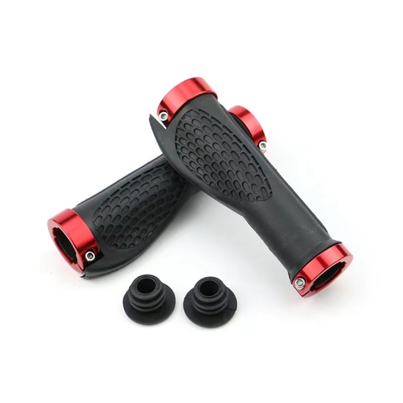 Smooth and soft rubber non-slip bicycle handlebar grip lock on the rod end mountain road handlebar glove handle