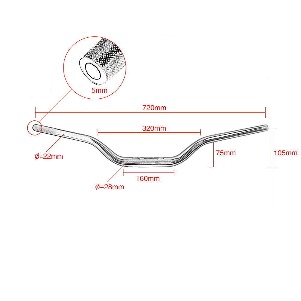 Motorcycle Modified Variable Diameter Handlebar Huanglong 300/600 BWS MSX125 28mm Bold Faucet Direction Handle