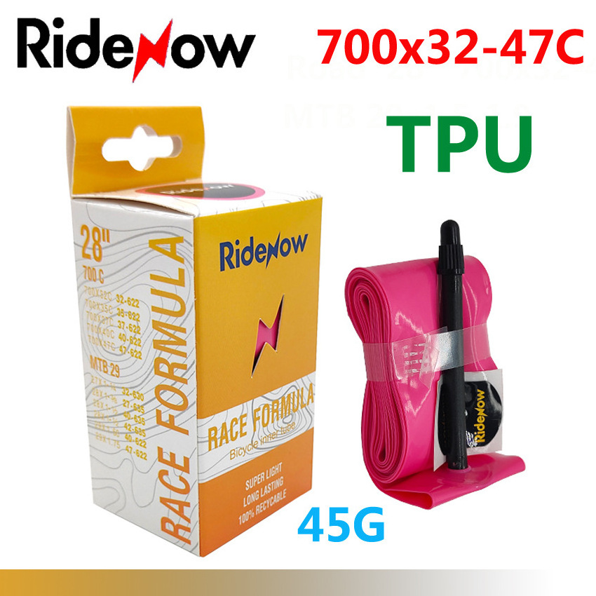 RideNow 19g TPU Tube 700x18-28c Road Bike Tire 45mm/65mm/85mm 700C Super Light Inner Tube