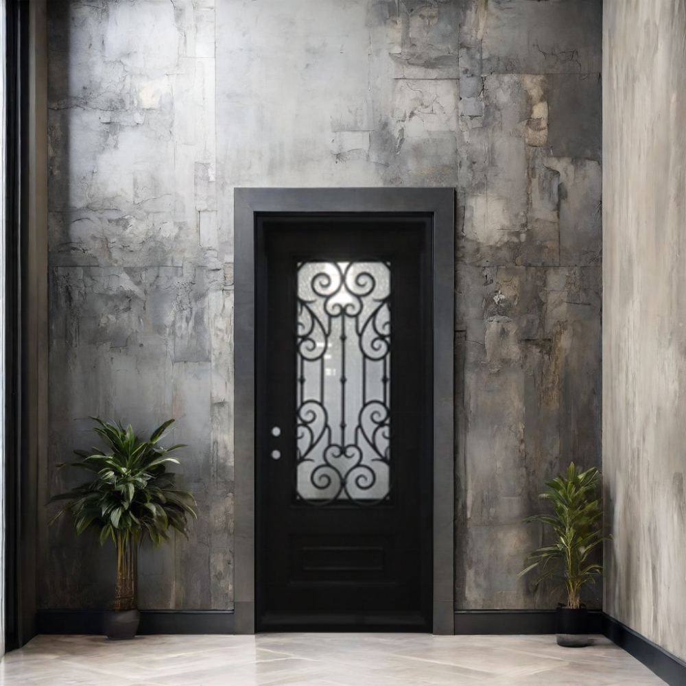 Modern Popular Openable Iron Doors with Swing Style Finished Surface for Indoor Outdoor Entrances-for Hall Exterior Application