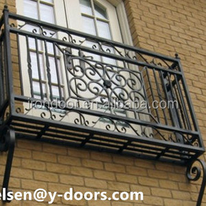 Wrought iron balcony guardrail and balustrade, matching window are available