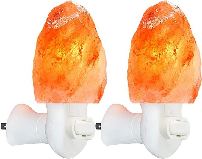 Himalayan Salt lamp Night Light Ball Shape Hand Carved Natural Lamps For bedrooms Night Light Plug in Wall Light Bulb for Decor