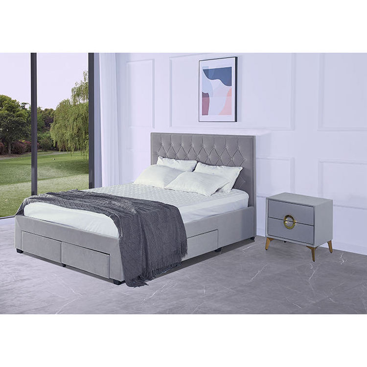 upholstered storage beds platform ottoman fabric double full twin super king queen size bed frame with storage