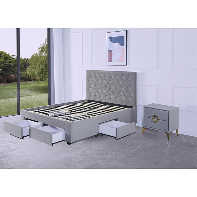 upholstered storage beds platform ottoman fabric double full twin super king queen size bed frame with storage