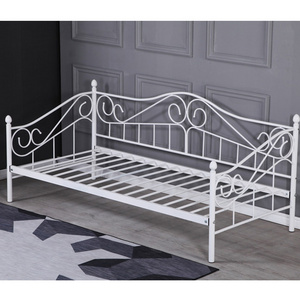 Modern Design Cheap Easy Assemble Metal Divan Bed Day Beds Metal Single Bed Bedroom Furniture