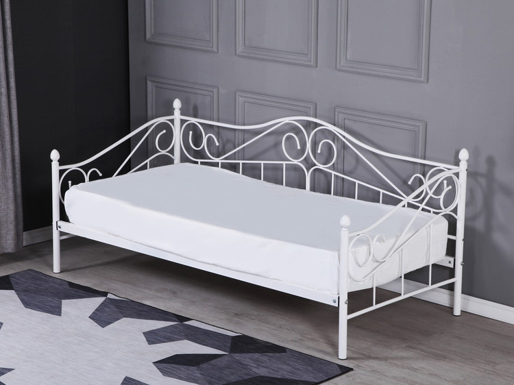 Modern Design Cheap Easy Assemble Metal Divan Bed Day Beds Metal Single Bed Bedroom Furniture