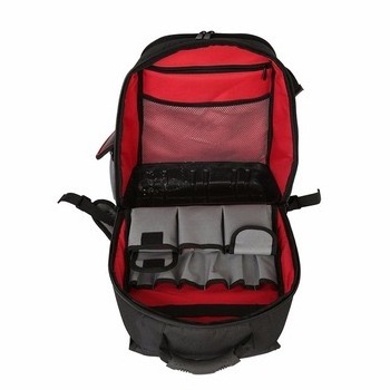 Heavy Duty Canvas Electrician Strong Laptop Tool Backpack Bag With Independent Tool Wall