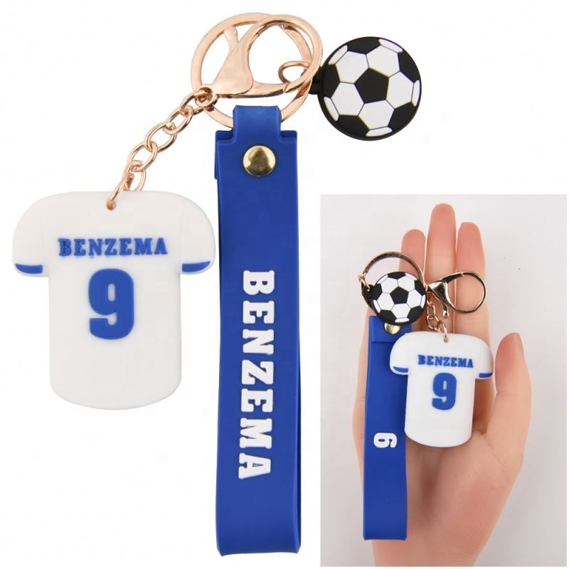 Messi Keychain 3D soccer Keychain custom jersey Key chain