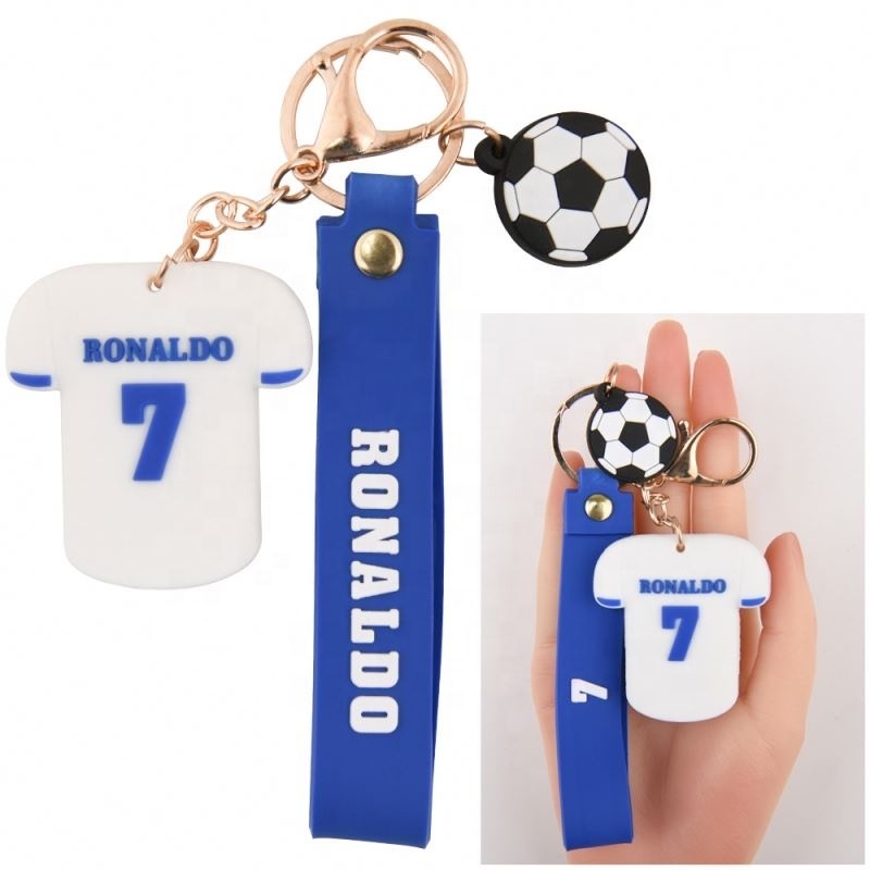 Messi Keychain 3D soccer Keychain custom jersey Key chain