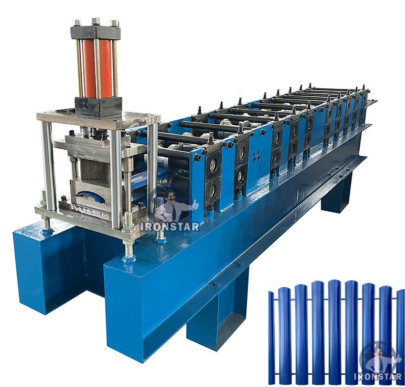 Full Automatic Metal Palisade Fence Roll Forming Making Machine Made In China