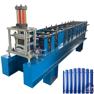 Full Automatic Metal Palisade Fence Roll Forming Making Machine Made In China