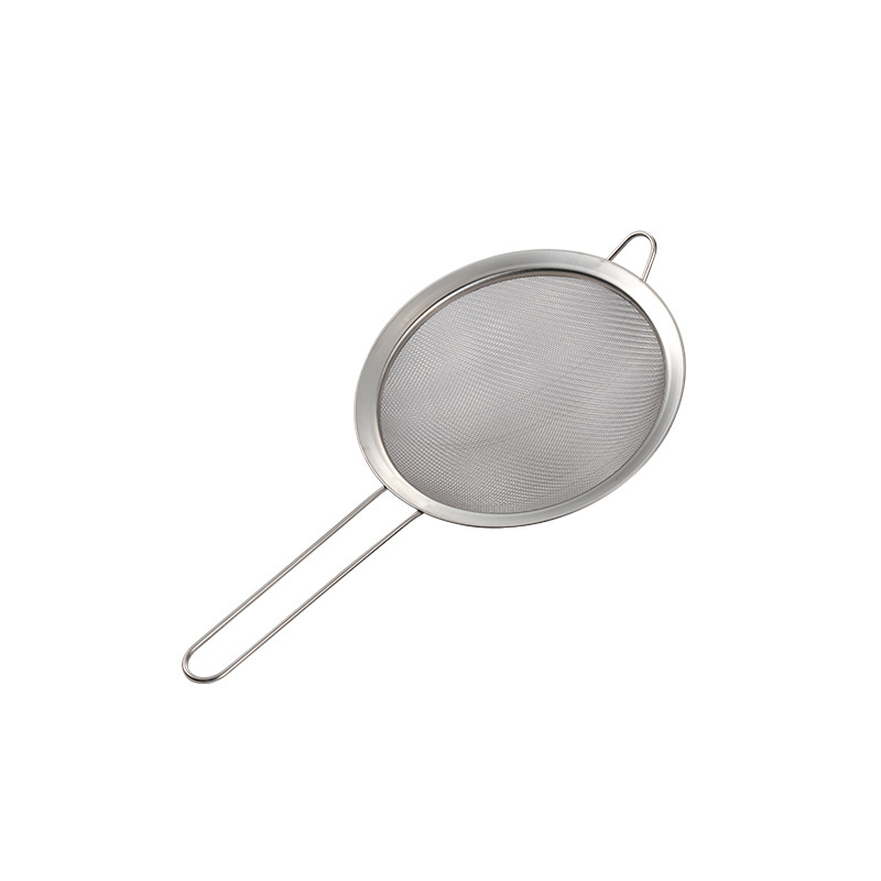 Wholesale Kitchen Handheld Strainer Stainless Steel Flour Sieve Soy Milk Juicer Colander 2007032