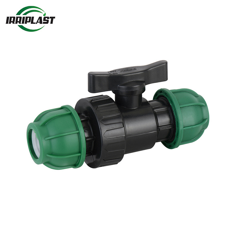 Best price quick connection PP compression fitting quick connection irrigation pp single union female thread end ball valve