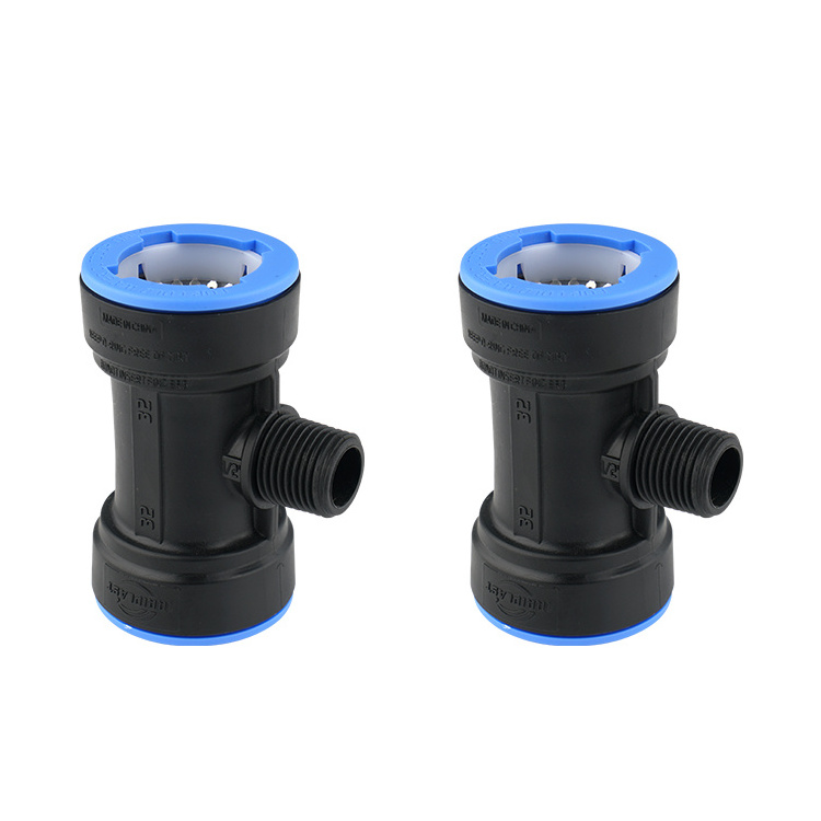 1 inch 3 way tee plumbing hdpe poly pipe fittings