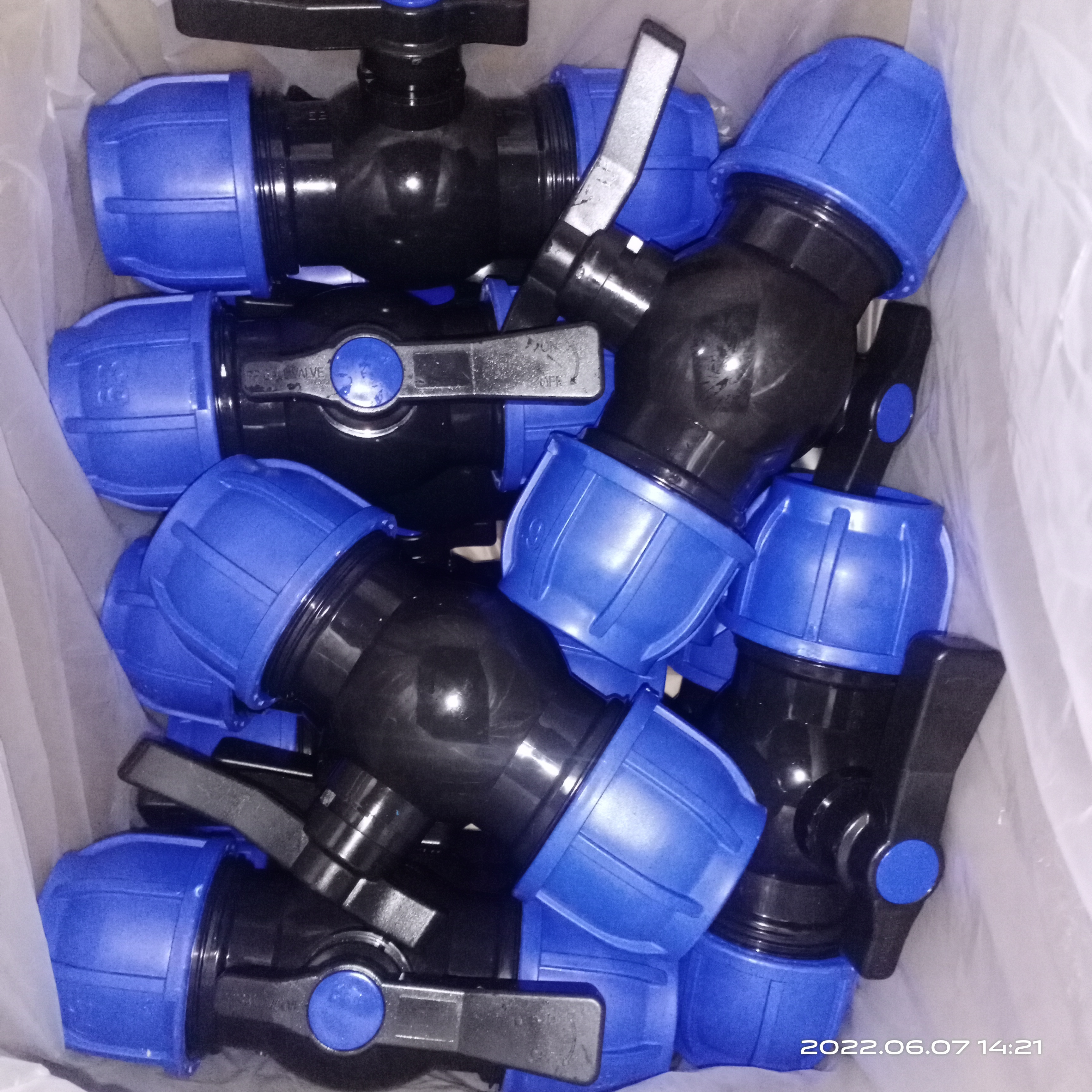 IRRIPLAST COMPRESSION FITTINGS Agricultural Irrigation Valve PP HDPE Plastic Water PP plastic drip irrigation HDPE ball valve