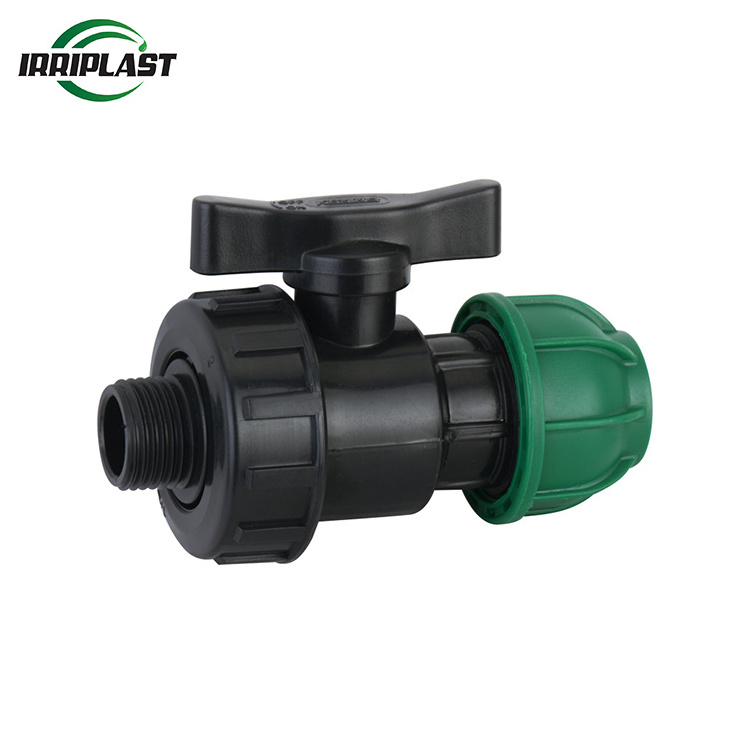 Best price quick connection PP compression fitting quick connection irrigation pp single union female thread end ball valve