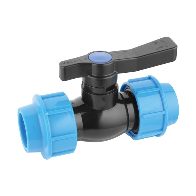 IRRIPLAST COMPRESSION FITTINGS Agricultural Irrigation Valve PP HDPE Plastic Water PP plastic drip irrigation HDPE ball valve