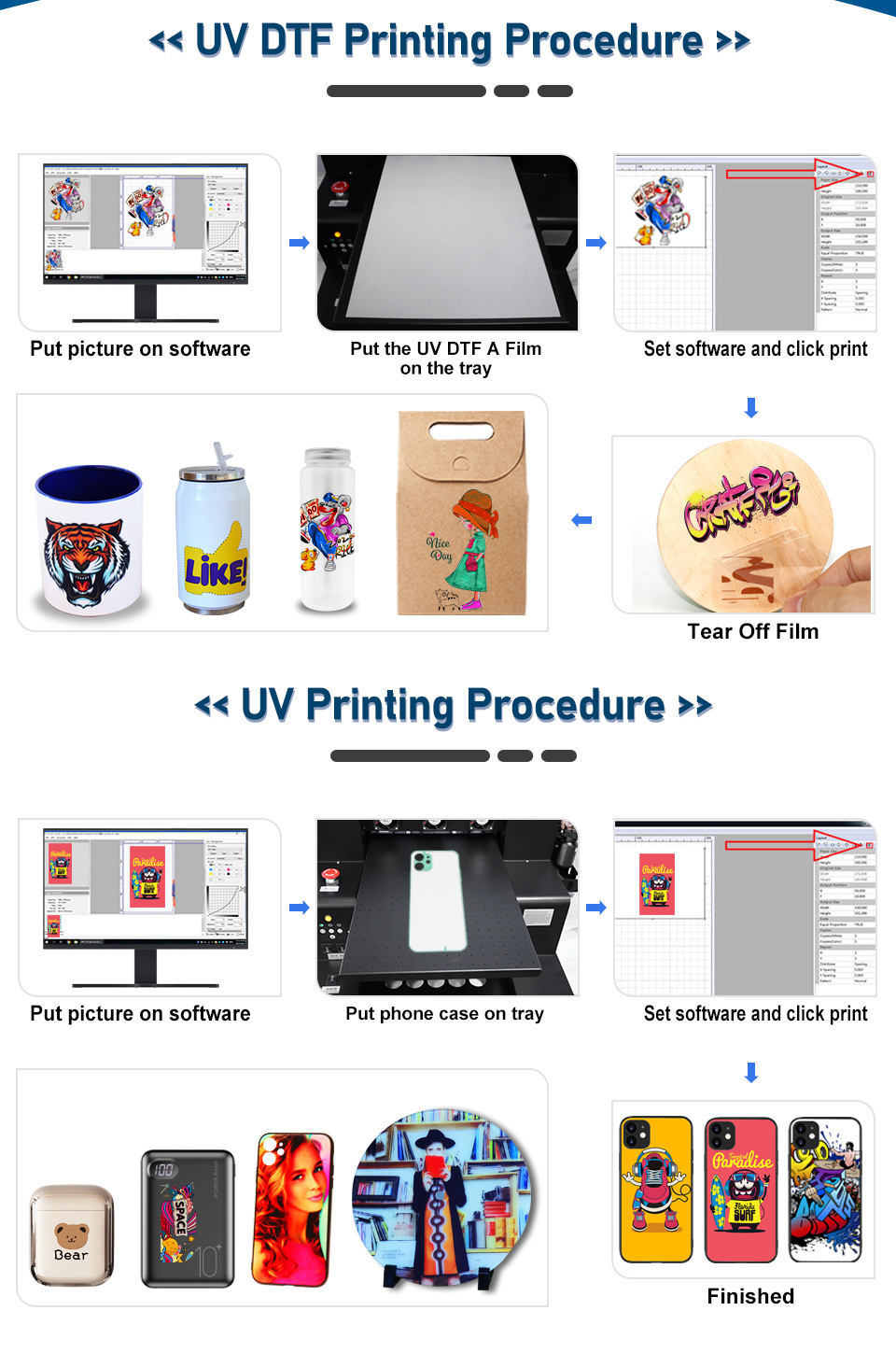 Cheap A3 UV DTF Sticker Printer A4 L805  XP600 Heads UV DTF Acrylic Printing Machine For Wooden Cigarette Lighter