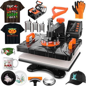 Upgraded 29*38CM 8 in 1 Combo Heat Press Machine T-shirt Mug Hat Sublimation Press Machine Logo Printing Machine Manufacturer