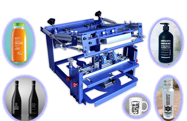 Cheap Price Manual Screen Printers Curved Screen Printing Machine Silk Screen Bottle Printing Machine With 2 Free Frames