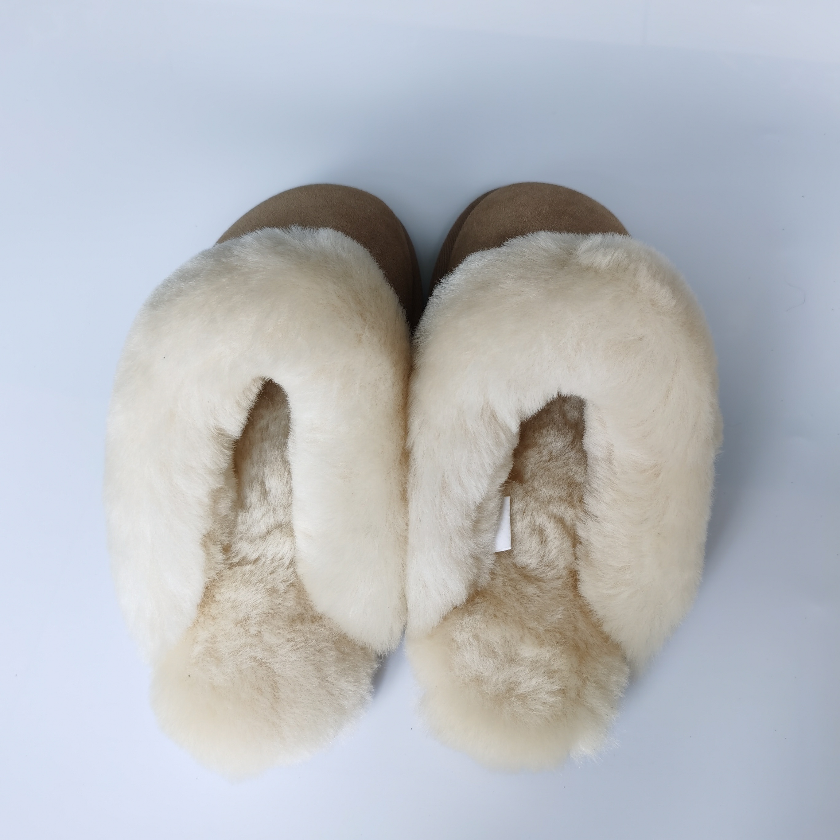 Factory Price Cow Leather Slides Real Shearling Lady Indoor Winter Sheepskin Fur Slipper