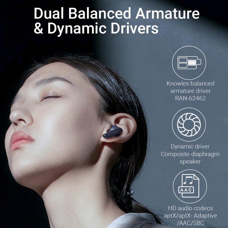 Haylou W1 Wireless Earphones QCC 3040 Bluetooth 5.2 Gaming Headset Moving Auriculares Tws Gamers headphone