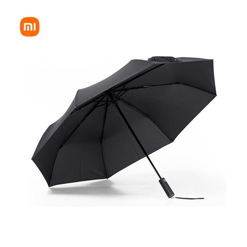 Xiaomi Mi Automatic Umbrella black Aluminum Windproof Rain Sunny Folding Umbrella