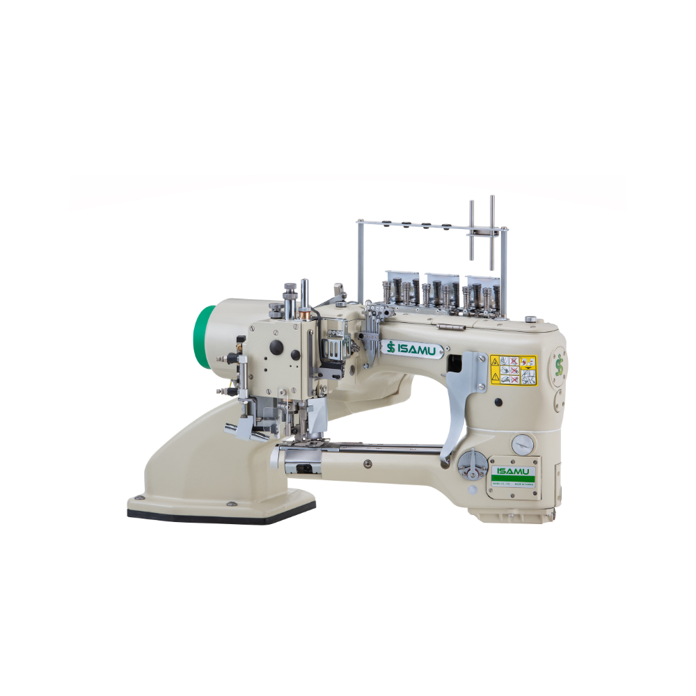 ISAMU TAIWAN MU62DR Sewing Machine 4 needle 6 thread external feeding amount adjustment mechanism Air chain cutter CT5 SC9