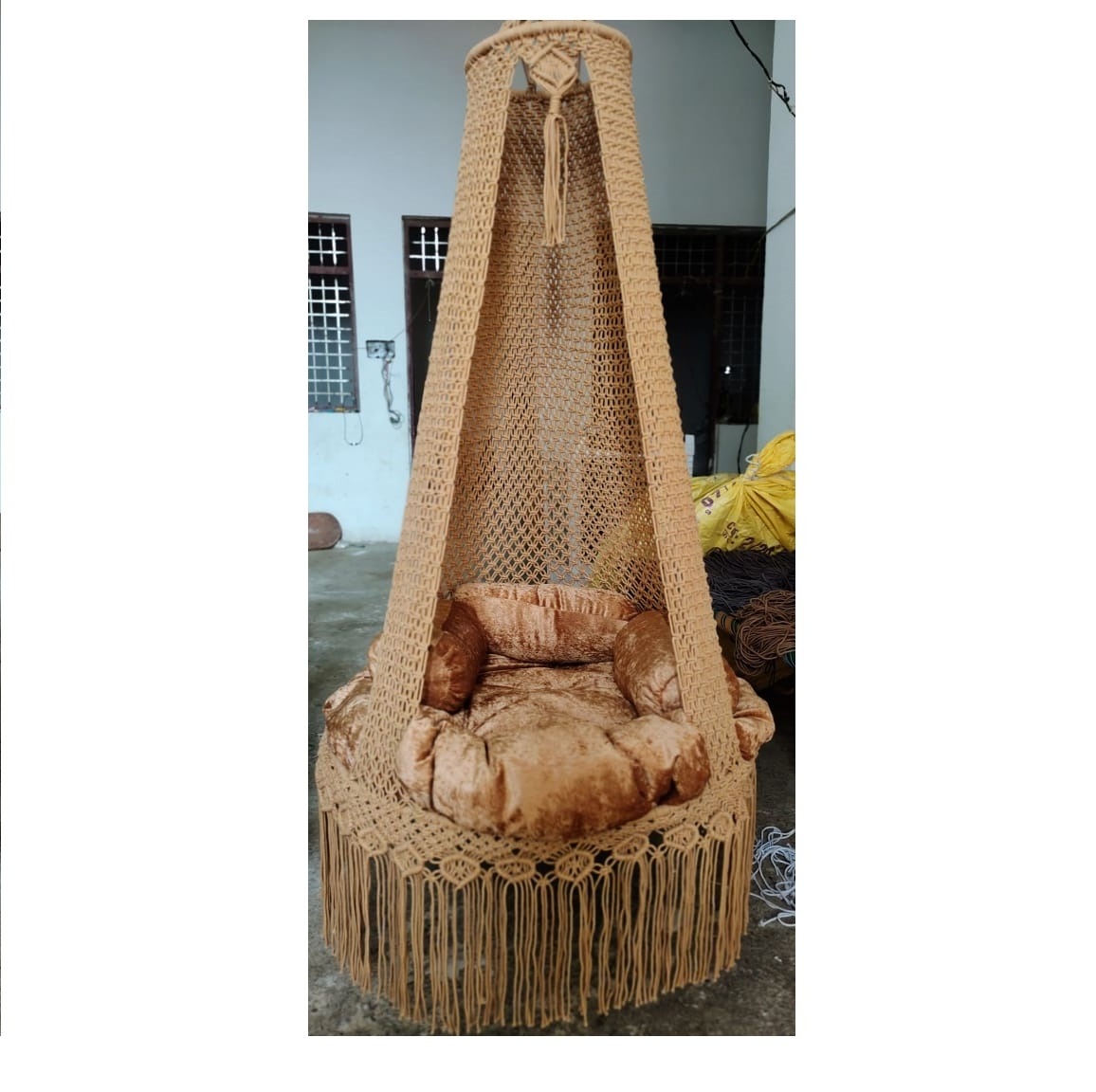 Hot Sale Hammock Chair Macrame Swing patio swings Hanging Cotton Rope Hammock Chair Swing