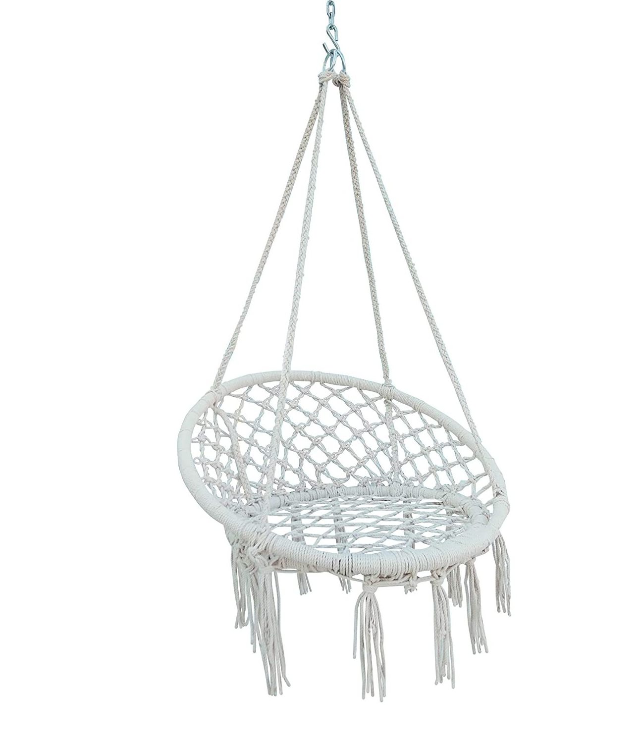 Wholesale Outdoor and Indoor Round Rope Macrame Swing Chair For Garden From India At Best Price