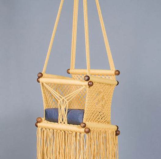 Boho Wholesale Cotton Handmade Macrame Baby Swing Chair Pattern Available In Custom Sizes For Apartment International