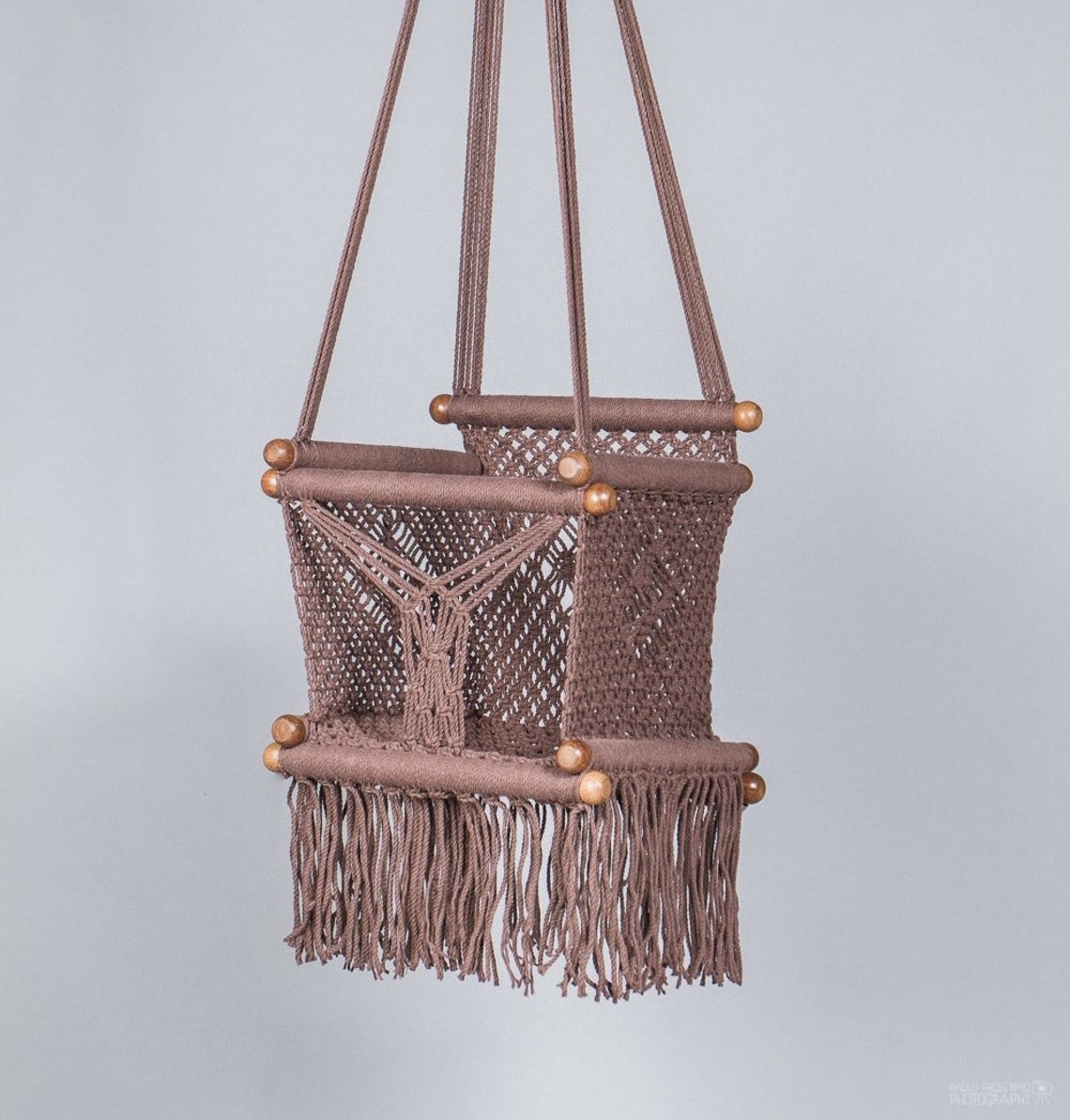 Boho Wholesale Cotton Handmade Macrame Baby Swing Chair Pattern Available In Custom Sizes For Apartment International