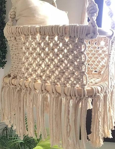 Wholesale Natural Cotton Handmade Macrame Baby Swing In Traditional Style For Outdoor And Park From Isar International