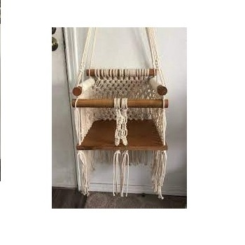 Wholesale Natural Cotton Handmade Macrame Baby Swing In Traditional Style For Outdoor And Park From Isar International