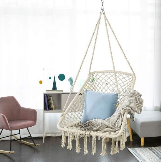 Hot Selling Indoor Cradle Bed Macrame Baby Swing Hammock Outdoor Furniture 100% Cotton Rope Traditional Customized Size OEM